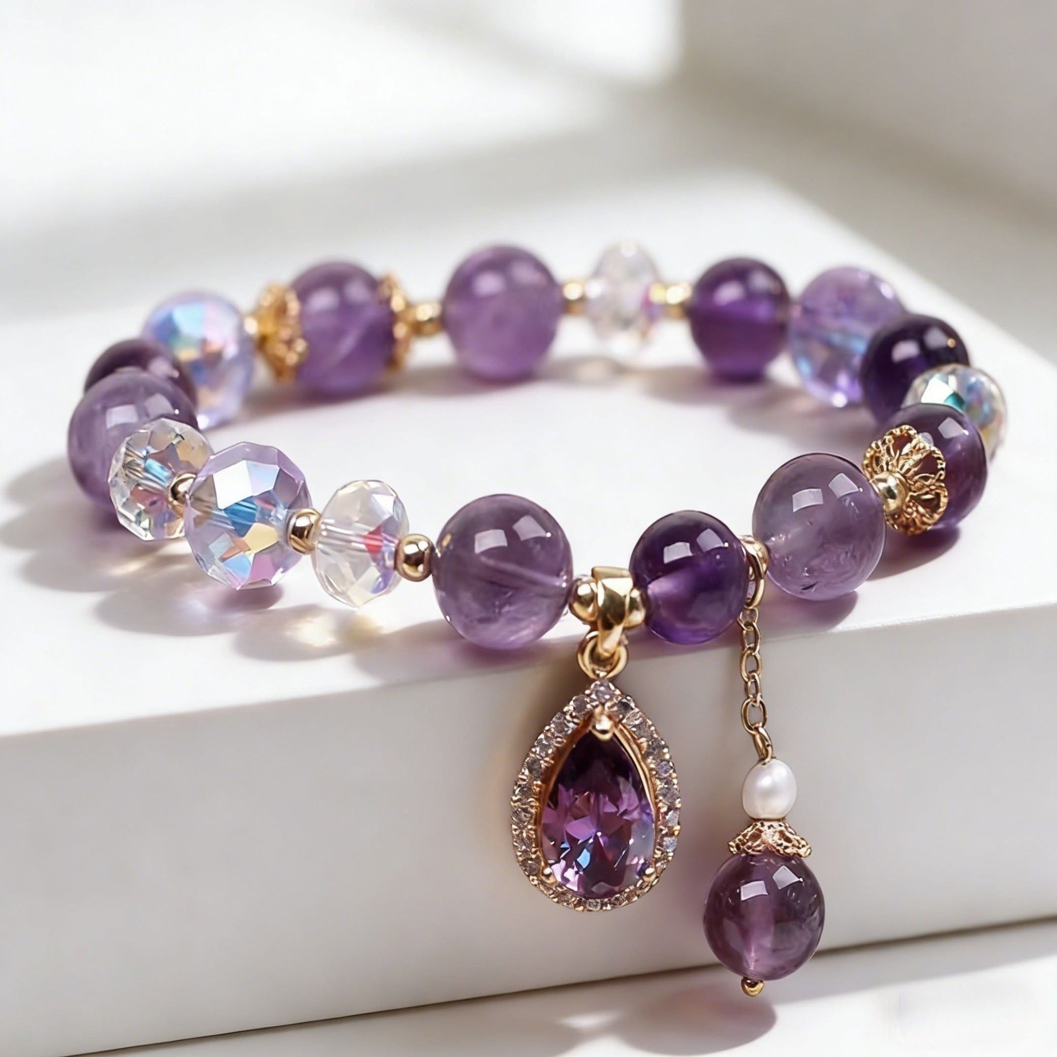 Amethyst Teardrop Bracelet