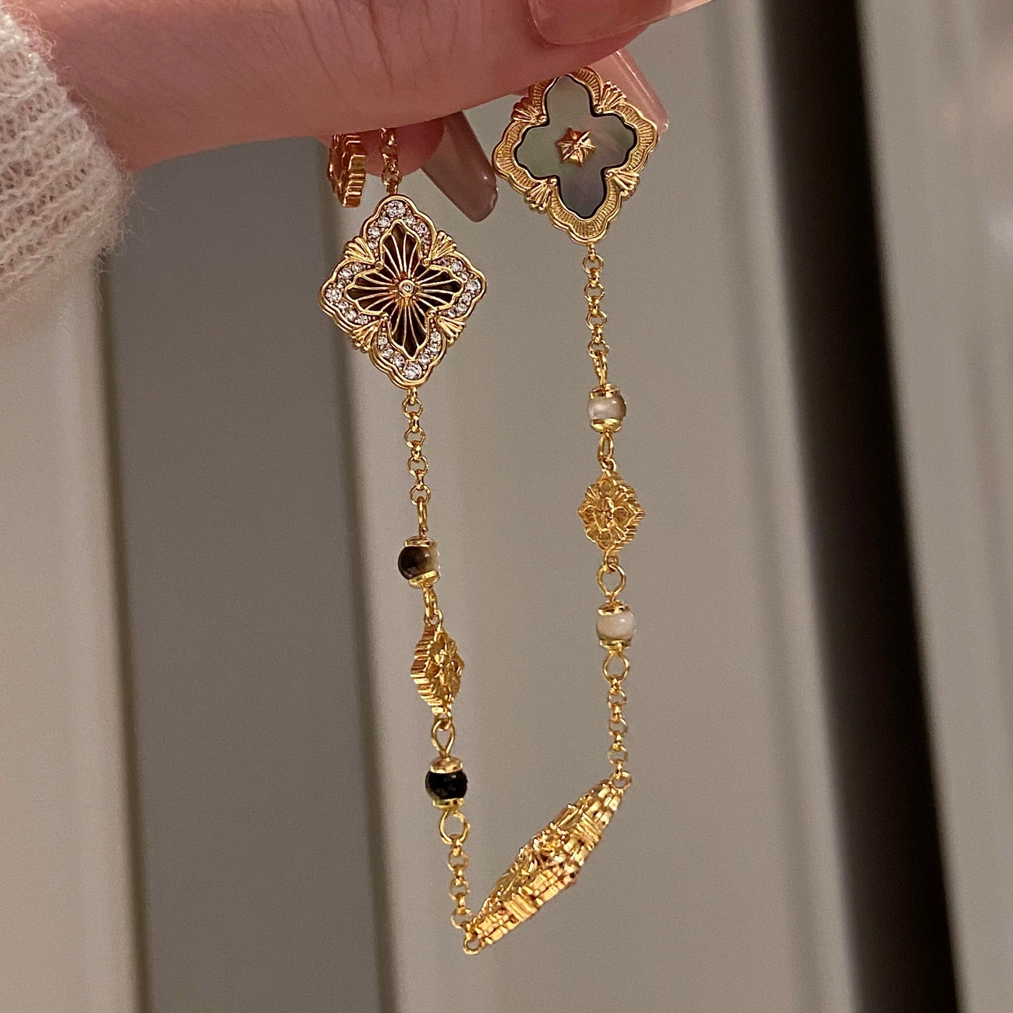 Buccellati-Style Five-Color Mother-of-Pearl Double-Sided Bracelet