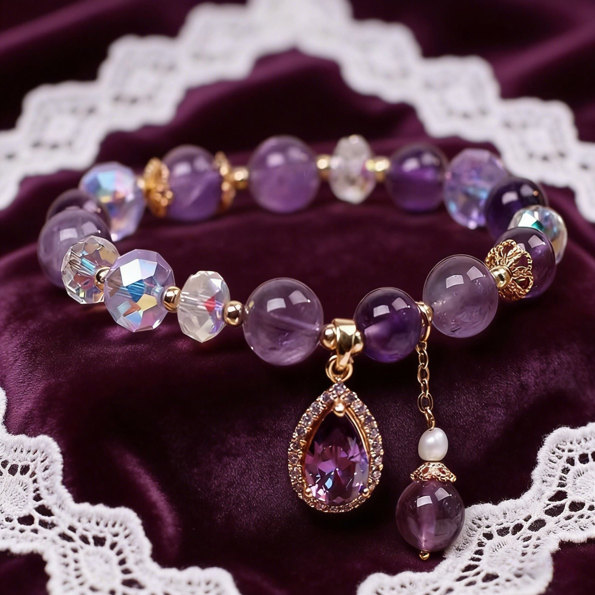 Amethyst Teardrop Bracelet