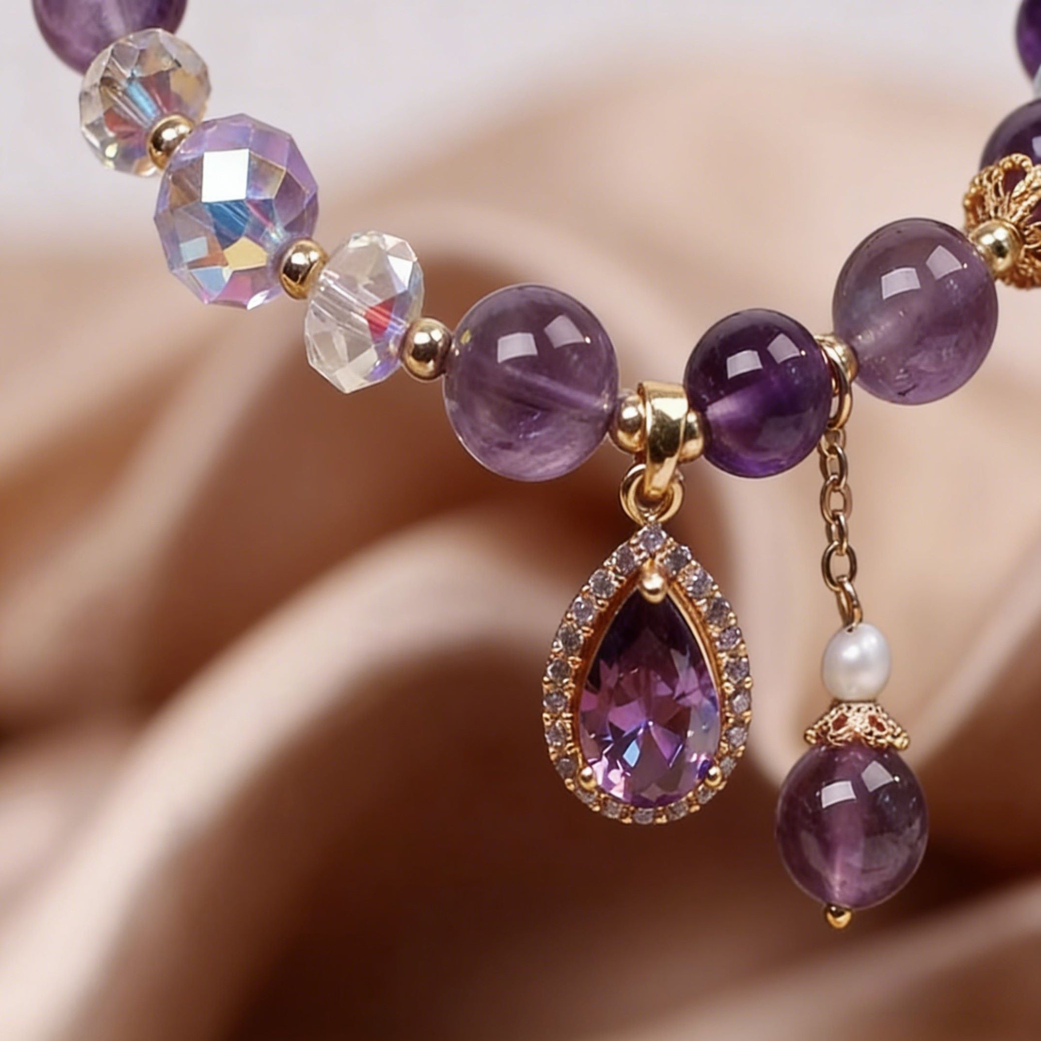 Amethyst Teardrop Bracelet